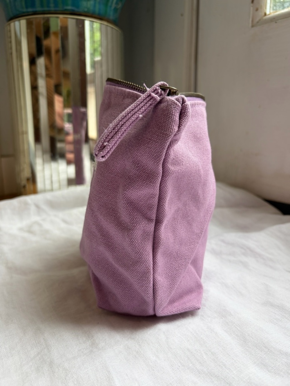Pact Lavender Canvas Zip Pouch with Embroidered Logo - Picture 7 of 8